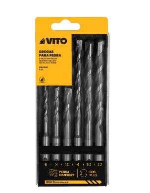 JEU DE 6 FORETS SDS-PLUS  (6, 8, 10X110MM + 8, 10, 12X160MM) 