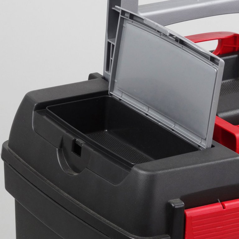 TAYG CAISSE À OUTILS TRAIL BOX SUR ROULETTES, 2 COFFRES & BALADEUR, 470 X 290 X 630 MM