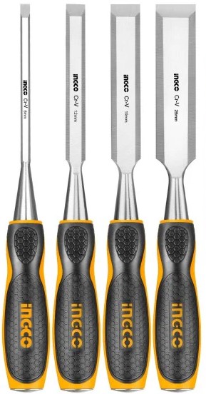 INGCO SET DE 4 CISEAUX A BOIS 6MM, 12MM, 19MM, 25MM [HKTWC0401]