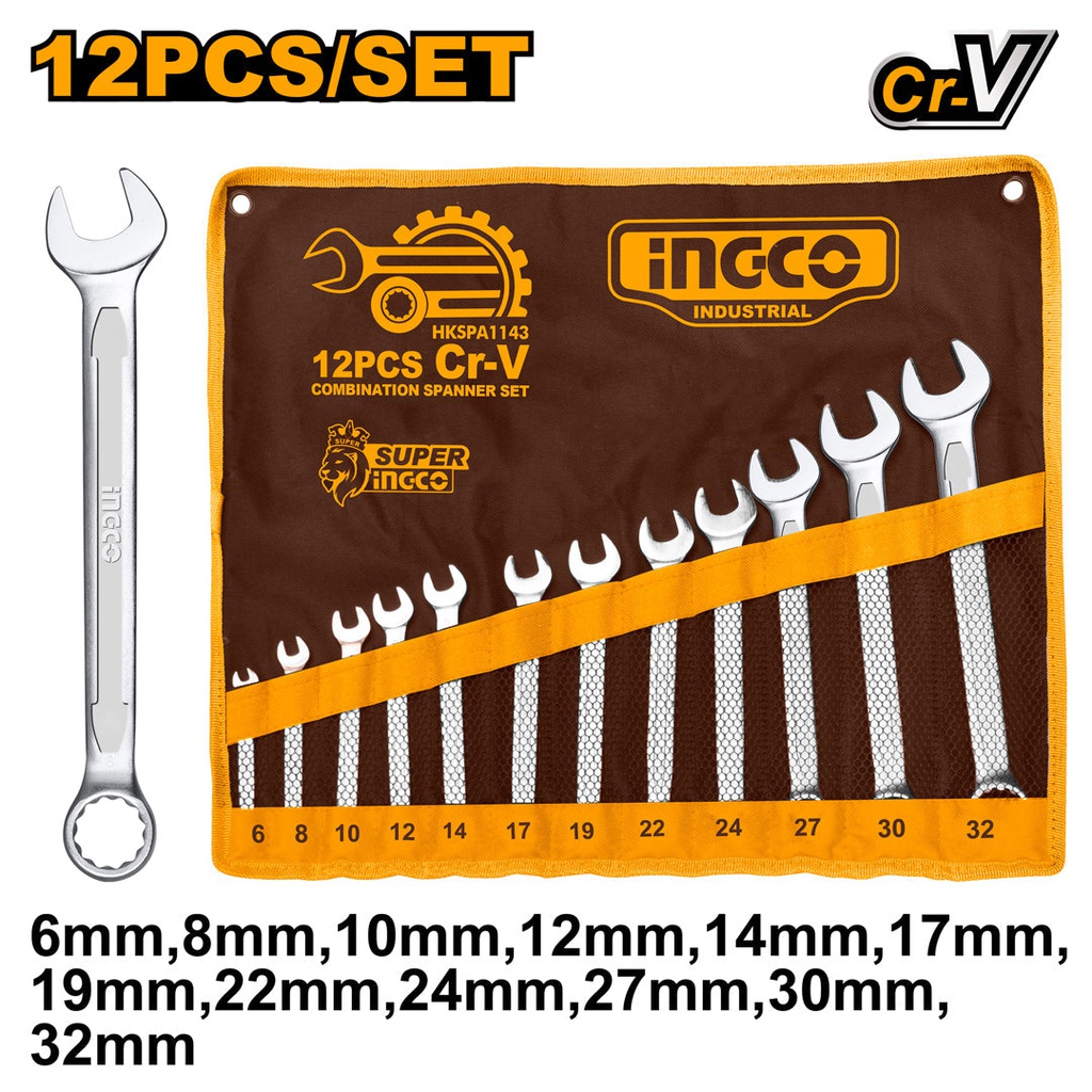 INGCO SET DE 12 CLES MIXTES 6 32 MM  