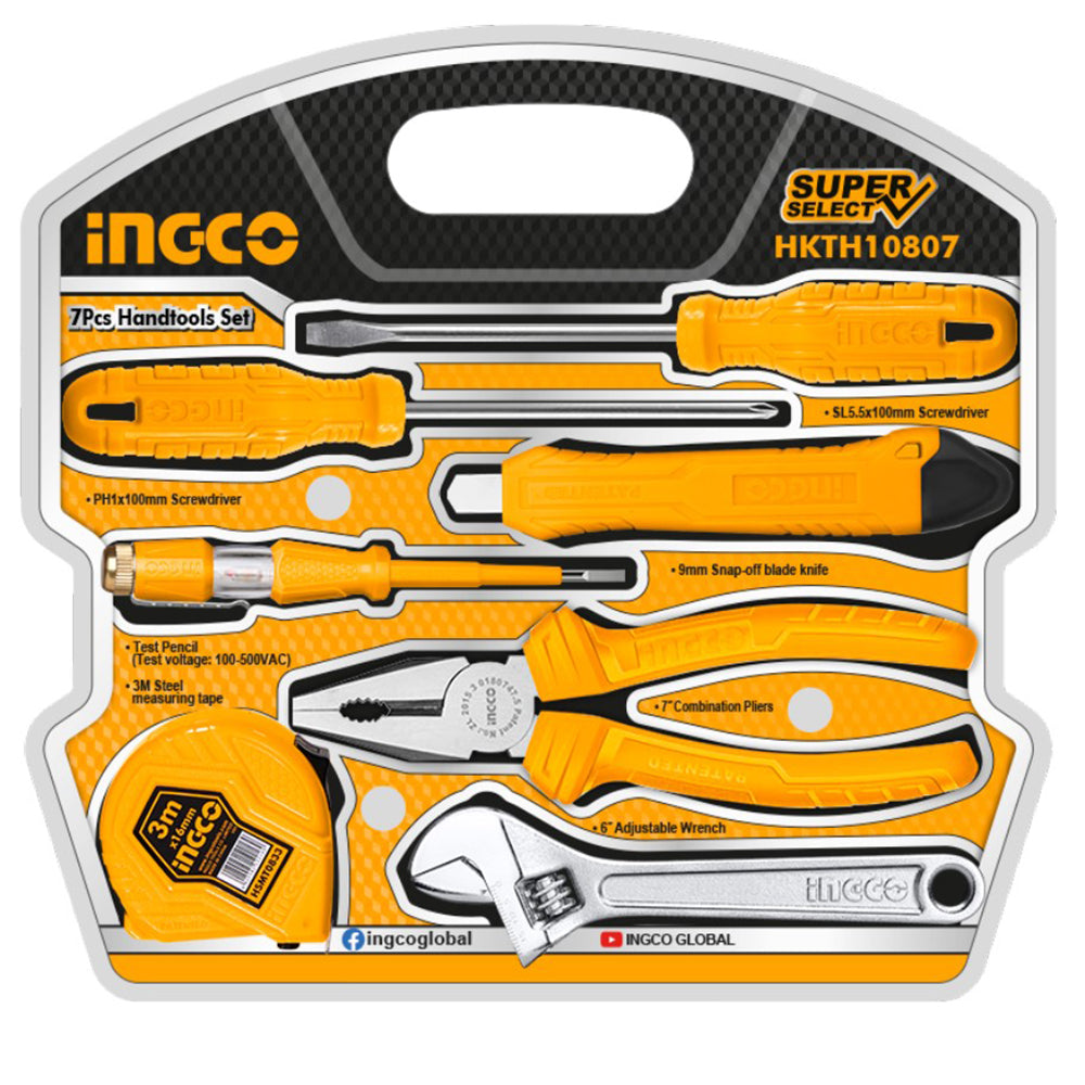 INGCO JEU D'OUTILS A MAIN 7PCS SS [HKTH10807]