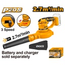 [CABLI2001] INGCO SOUFFLEUR ASPIRATEUR 20V (SANS BATTERIE/CHARGEUR)  