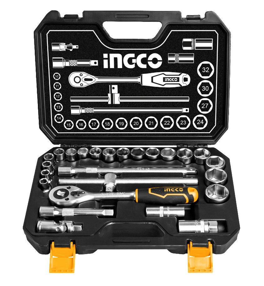INGCO SET DE DOUILLES 1/2 25PIECES  