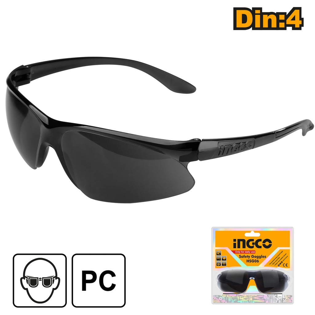 INGCO LUNETTES DE SECURITE NOIRES  [HSG06]