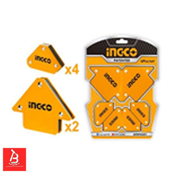 INGCO JEU SUPPORTS DE SOUDAGE MAGNETIQUES 6 PIECES  [AMWH6001]