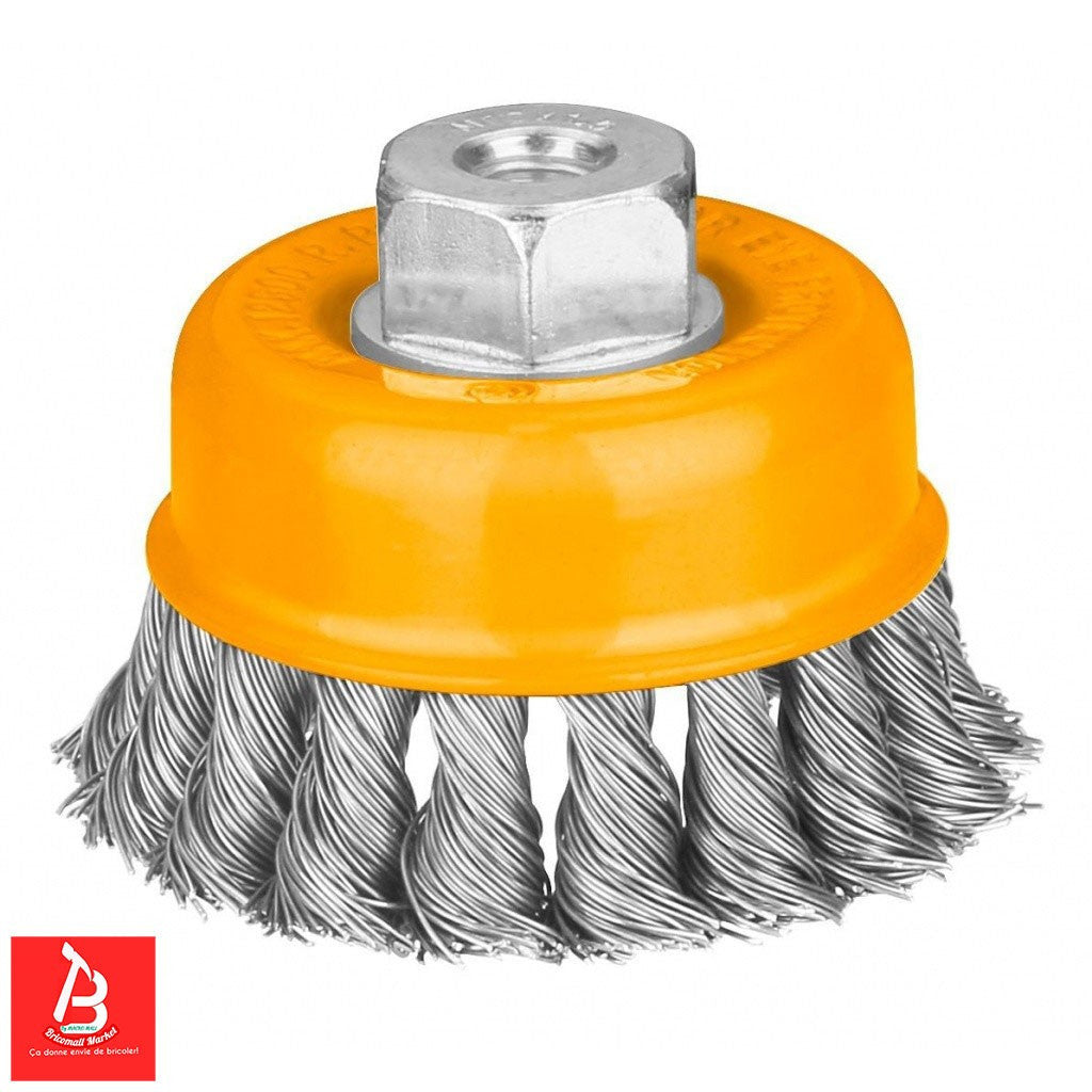 INGCO BROSSE METALLIQUE TORSADEE 100MM [WB21001]