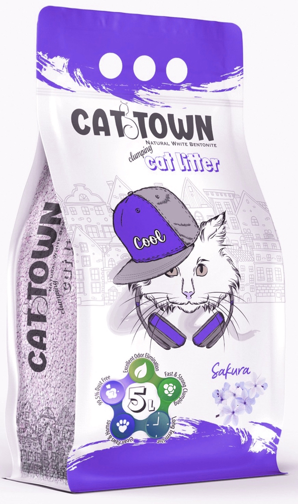 GENERIC رمل قطط CAT TOWN لافندر