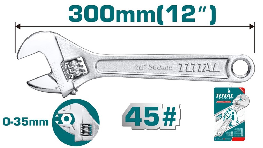 TOTAL adjustable wrench 300MM