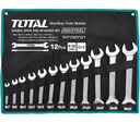 [THT1023121] TOTAL JEU DE 12 CLES A FOURCHE DOUBLES 6-32 MM 