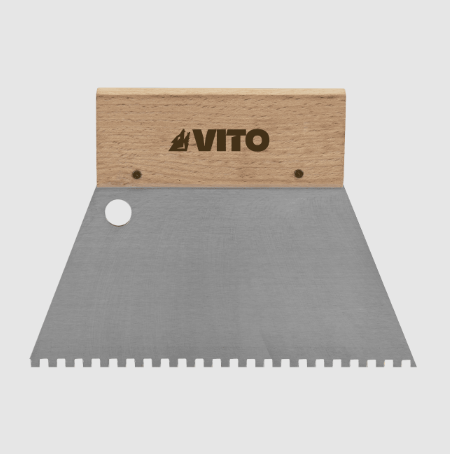 VITO SPATULE EN ACIER DENTEE 180MM 4X4MM [VIED180]