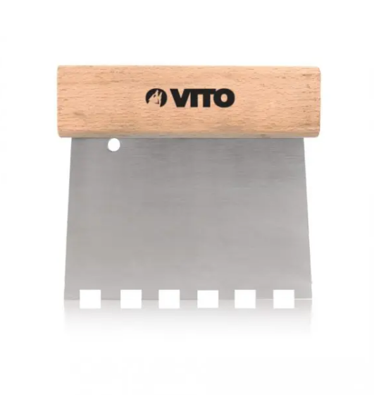 VITO SPATULE EN ACIER DENTEE 300MM 6X6MM [VIED300]