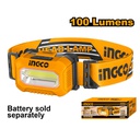 [HHL013AAA5] INGCO مصباح رأس بالبطاريات 100 لومن