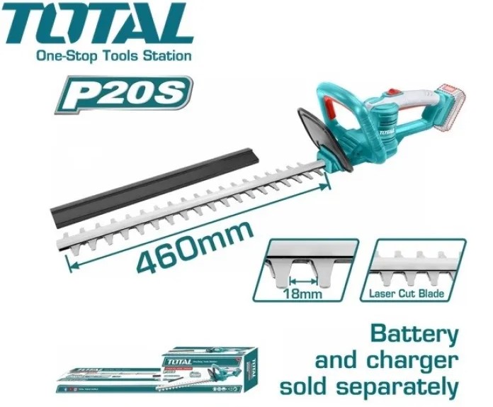 TOTAL 20V Li-ion hedge trimmer