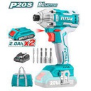 [TIRLI2002] TOTAL cordless impact wrench 2AH 2 batteries