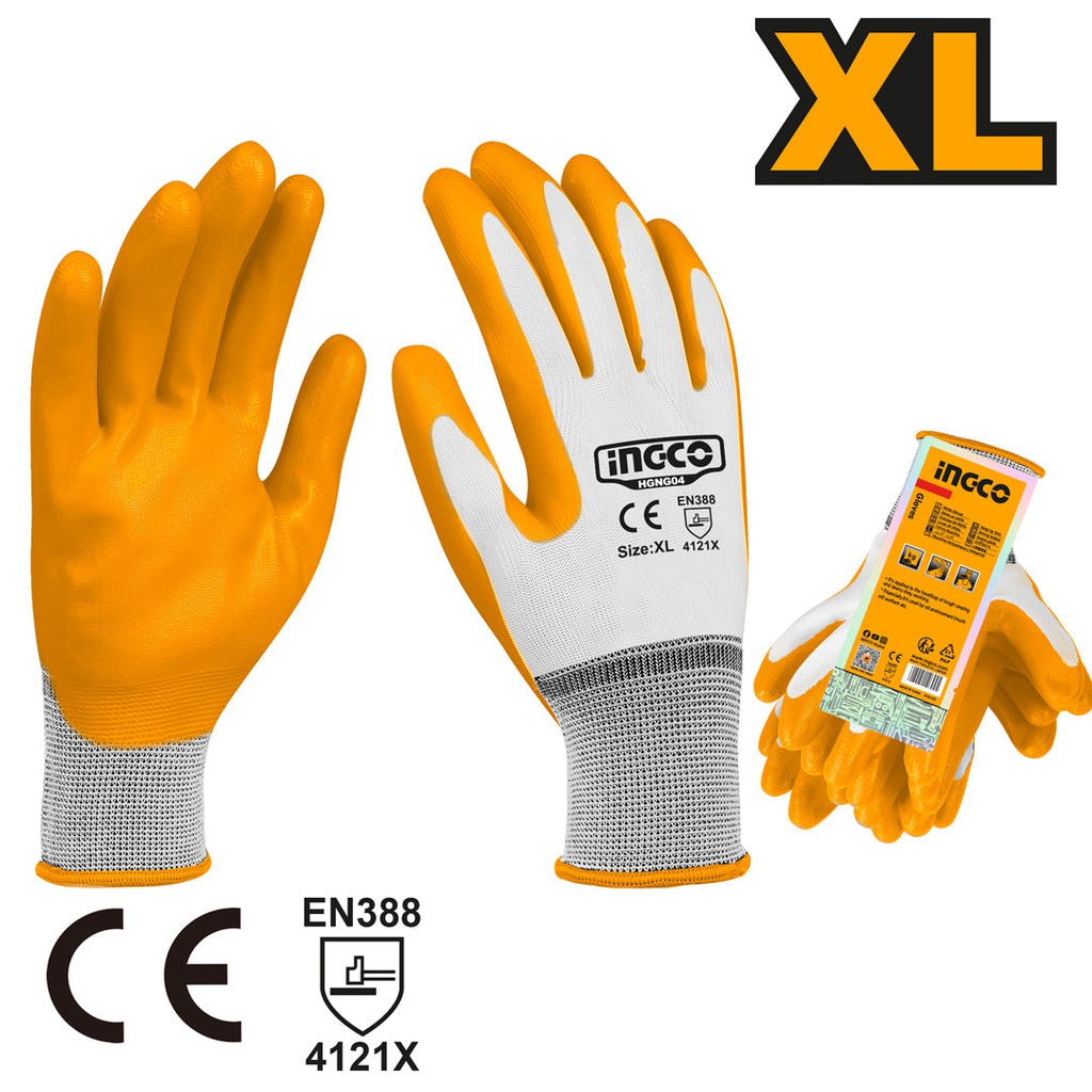 INGCO GANTS EN NITRILE XL  NR [HGNG04]