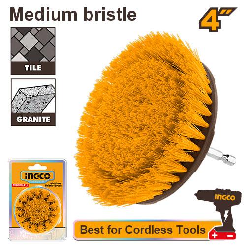INGCO BROSSE DE NETTOYAGE 4" POUR VISSEUSE À POILS SOUPL  [WCBM1041]
