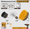 INGCO JEU DE 3 BROSSES DE NETTOYAGE POUR VISSEUSE NR  [WCB0301]