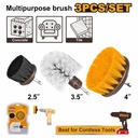 INGCO JEU DE 3 BROSSES DE NETTOYAGE POUR VISSEUSE NR [WCB0301]