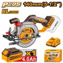 INGCO SCIE CIRCULAIRE 20V 140MM 1BATT 4AH [CSLI14021]