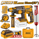 INGCO PACK MARTEAU PERFORATEUR 22MM 20V/MIXEUR PLONGEANT  [COSLI240208]