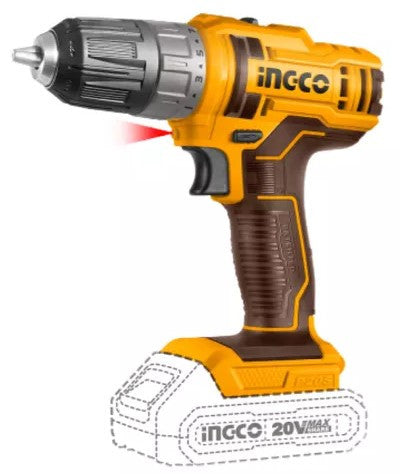 INGCO 20V Li-ion cordless drill driver without battery