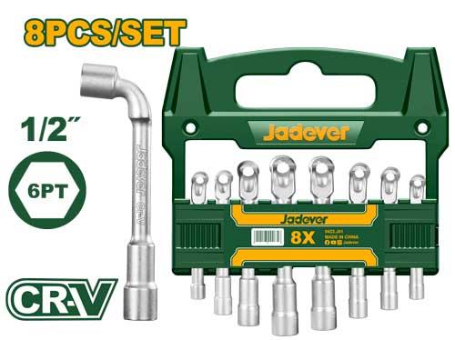 JADEVER JEU DE CLÉS À DOUILLE COUDÉES EN L  [JDTH4208]