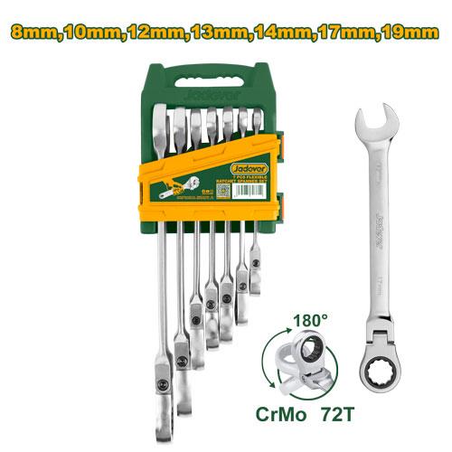 JADEVER JEU DE 7 CLÉS À CLIQUET FLEXIBLES  [JDSP5207]