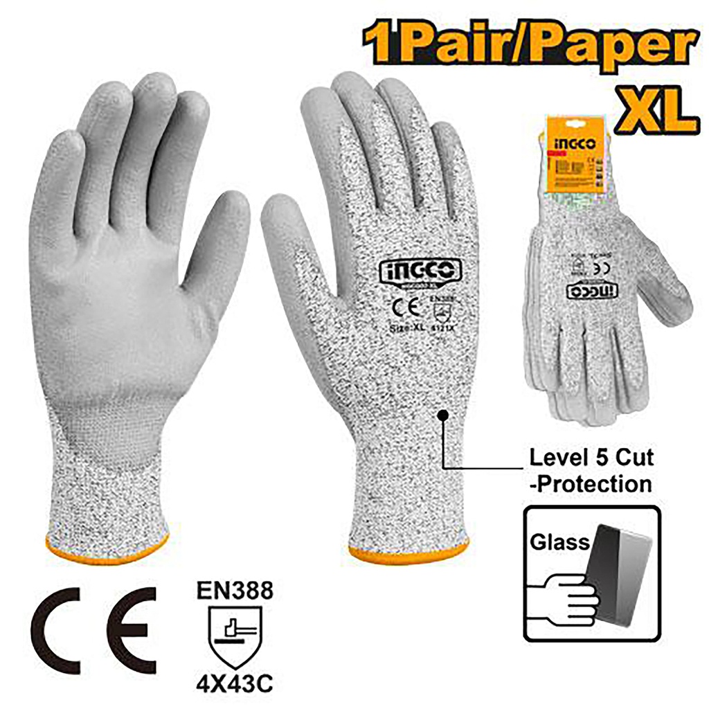 INGCO GANTS ANTI-COUPURE ANTI-ABRASION  [HGCG02-XL]