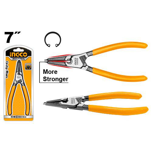 INGCO PINCE CIRCLIPS INTERIEUR À TÊTE DROITE 180MM	 [HCCP261803]