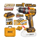 INGCO PERCEUSE VISSEUSE BRUSHLESS 20V+47 ACC 55NM-[CIDLI20558]