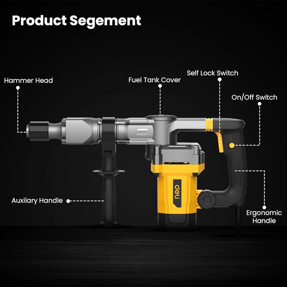 DELI Marteau de démolition 1250W 5kg [DC380]