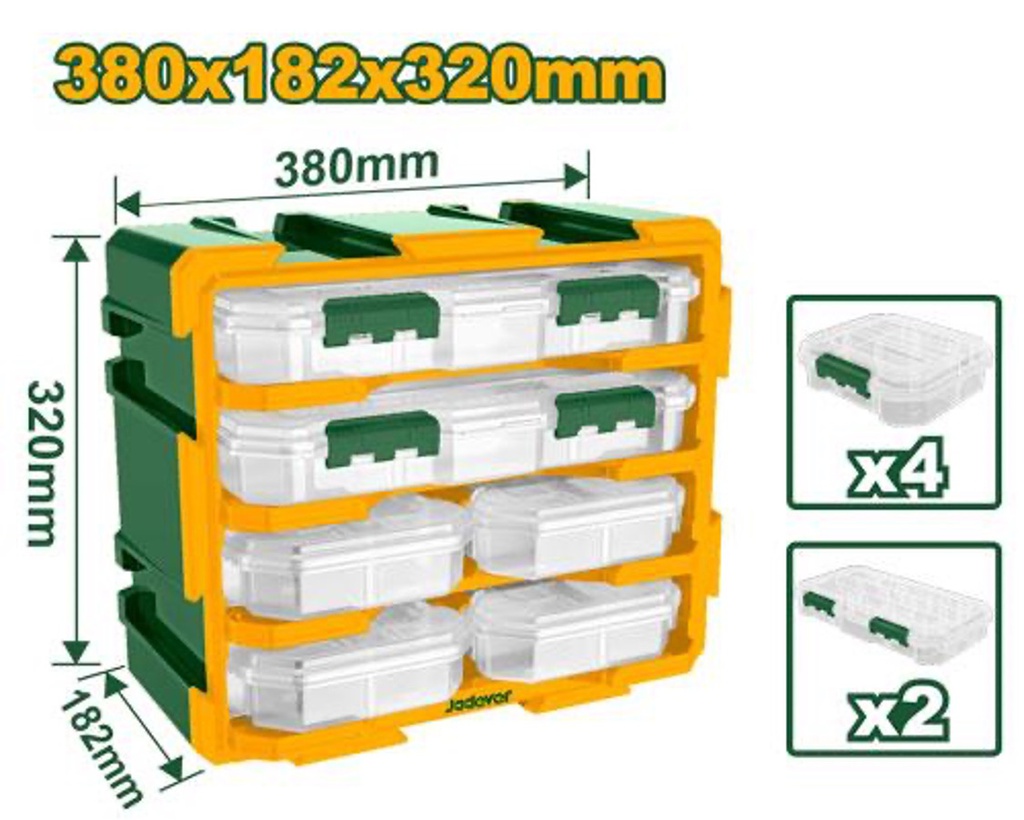 JADEVER BOITE DE RANGEMENT PLASTIQUE 6 TIROIRS   [JDTB8346]