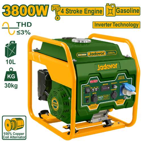 JADEVER GÉNÉRATEUR D’ESSENCE À ONDULEUR 3.8KW  [JDGEAB06]