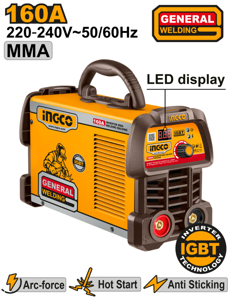 INGCO POSTE A SOUDER MMA INVERTER 160A  [ING-MMA16059]