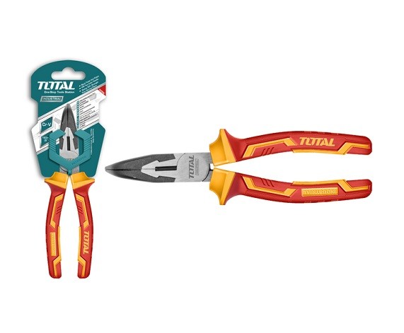 TOTAL PINCE À BECS RECOURBÉS ISOLÉS THTIP2481 8″ TOOLS MAROC [THTIP2481]
