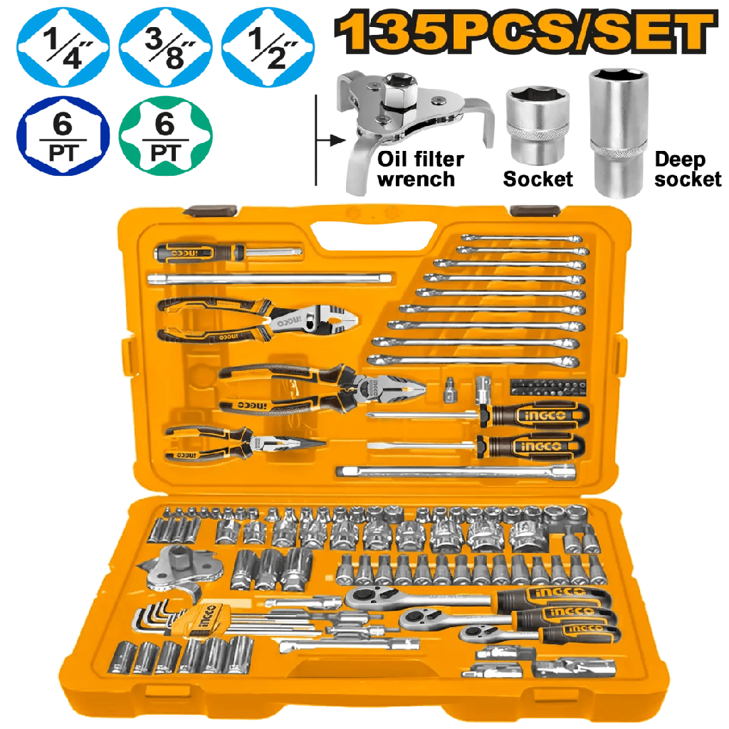 INGCO COFFRET A OUTILS 135PCS [HKTHP21351]