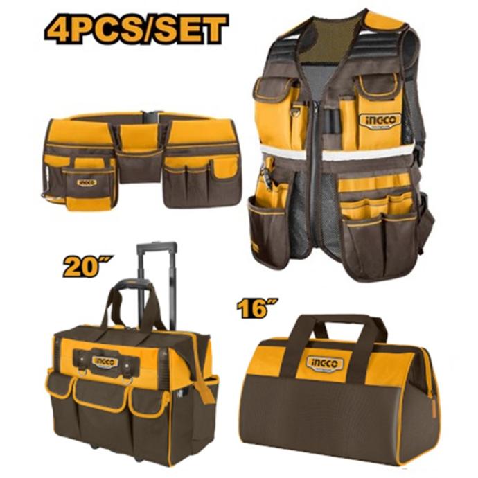 INGCO PACK GILET SAC AMOVIBLE ET PORTE OUTILS   [COS230910]
