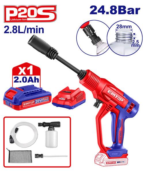 EMTOP CORDLESS PRESSURE WASHER 20V
