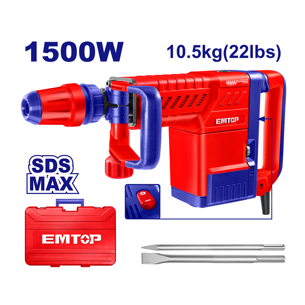 EMTOP MARTEAU SDS MAX 10,5KG [EDBRM1501]