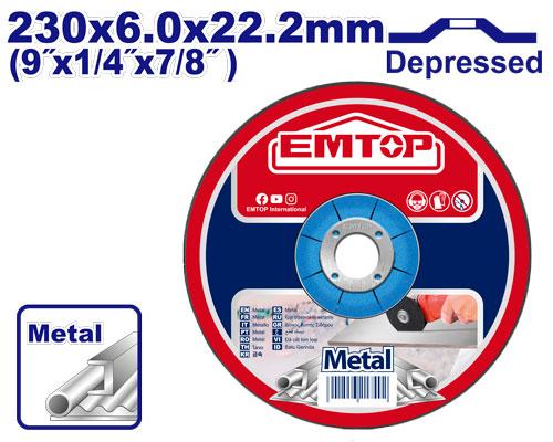 EMTOP DISQUE À MEULER 230x6,0MM 
