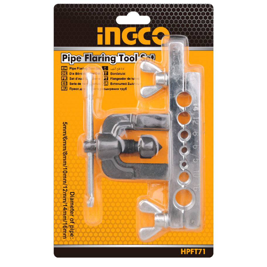 INGCO KIT D'OUTILS D'EVASEMENT DE TUYAUX  [HPFT71]