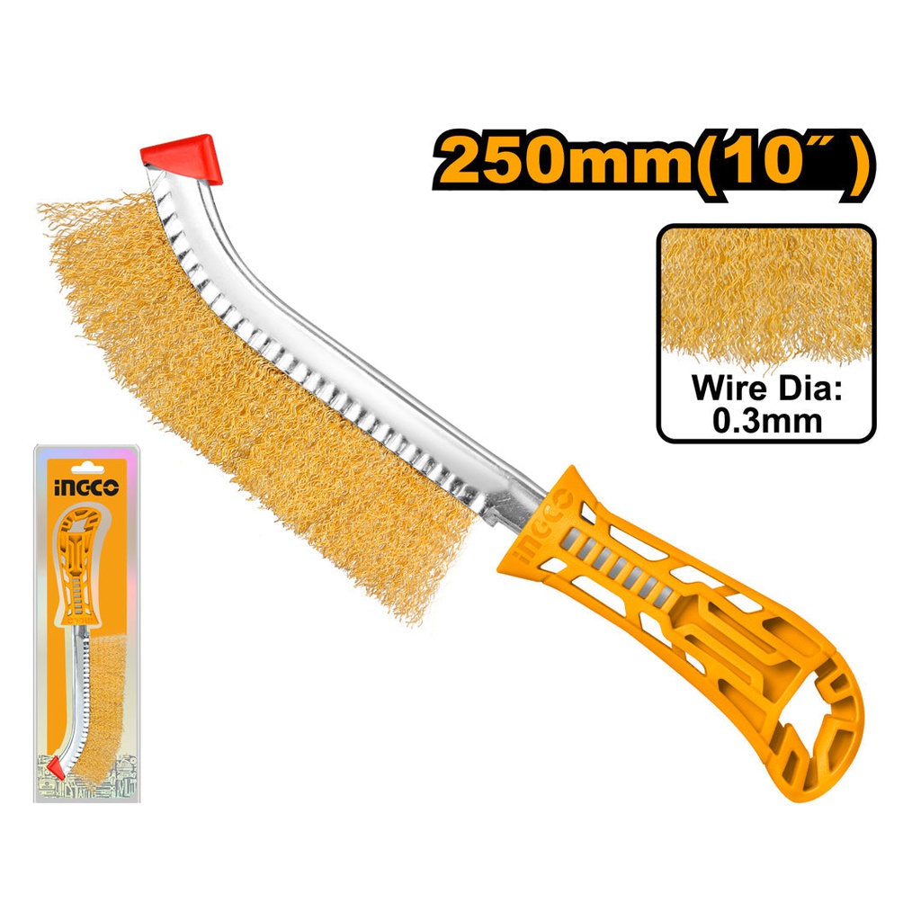 INGCO BROSSE A FILS METALLIQUES AVEC MANCHE [HWB02250]