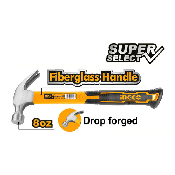 INGCO MARTEAU DE MENUISIER 220G TÊTE FORGEE SS  [HCHS8008]