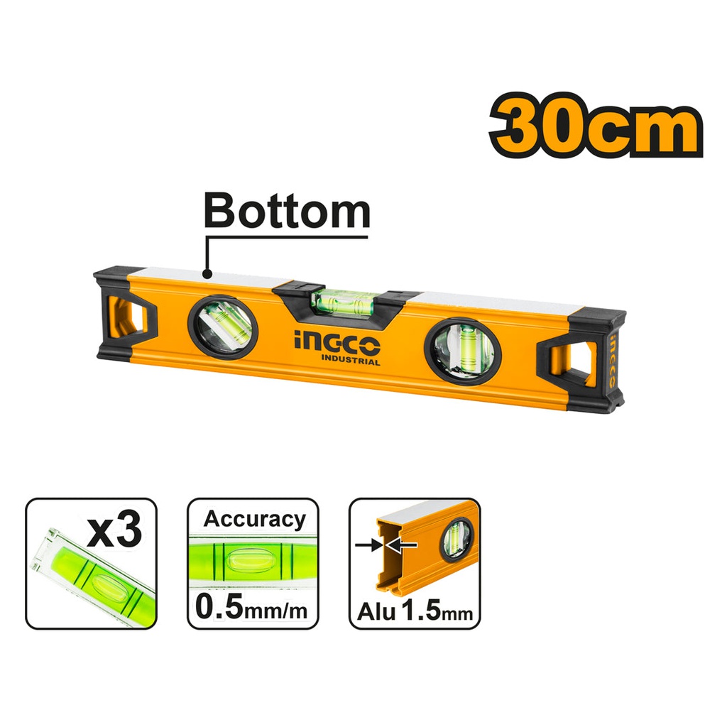 INGCO NIVEAU A BULLE 30CM ALUMINUM [HSL08030]