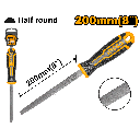 [HSHF088] INGCO LIME D'ACIER DEMI RONDE 200MM  