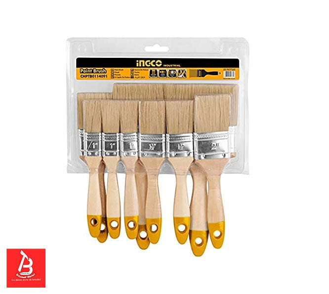 INGCO SET DE 9 PINCEAUX EN BOIS  [CHPTB0114091]