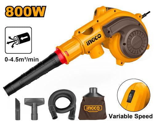 INGCO SOUFFLEUR ASPIRATEUR 800W + 4 ACCESSOIRES [AB8038]