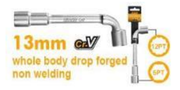 INGCO CLE A DOUILLE COUDEE EN L 13MM [HWL1308]