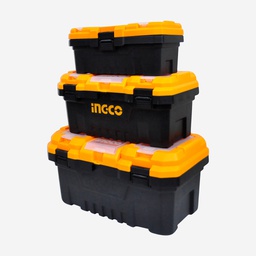 INGCO JEU DE 3 BOITES À OUTILS EN PLASTIQUE 14" 17" 20" [PBXK0301]