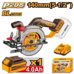 INGCO SCIE CIRCULAIRE 20V 140MM 1BATT 4AH [CSLI14021]